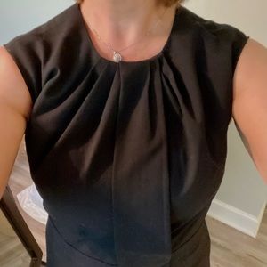 Gorgeous Larry Levine LBD. Knee length, ruched on chest, size 8.